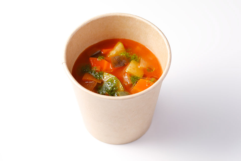 緑黄色野菜たっぷりのミネストローネスープ